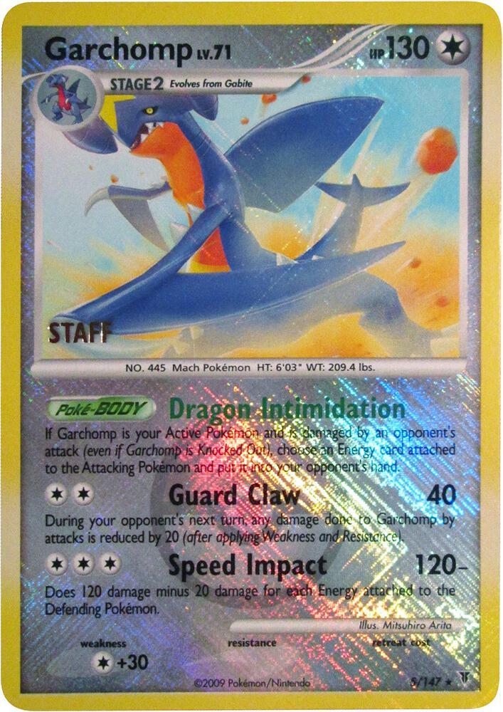 Supreme Victors Garchomp [Crosshatch-Holo-Staff] Pokémon card